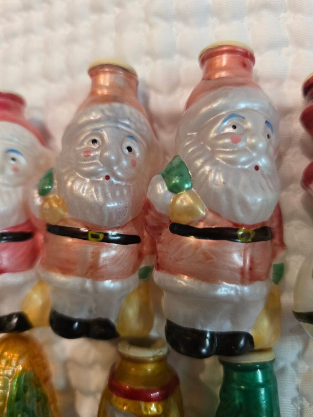 Vintage Christmas Tree Light Covers Blown Glass Holiday Set Of 11 - Picture 4 of 15